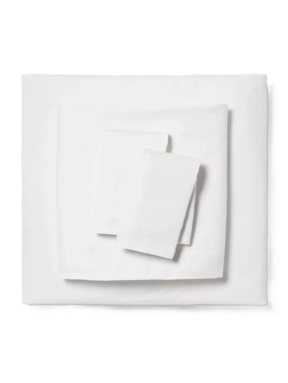 Room Essentials Easy Care Cotton Sateen King 4 Pc White Sheet & Pillowcase Set